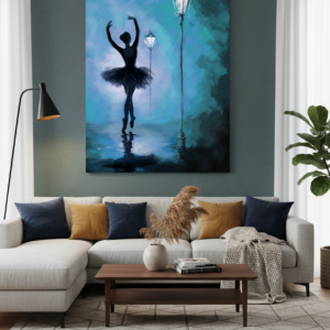 Mavi Balerin Kanvas Tablo – Sanatsal Dekoratif Duvar Tablosu