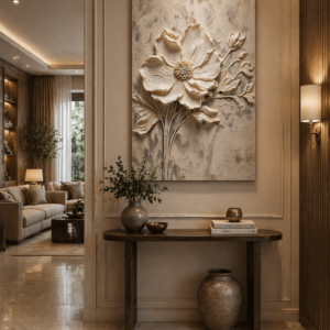 Beyaz Manolya Kanvas Tablo – Sanatsal Dekoratif Duvar Tablosu