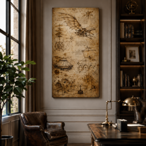Da Vinci İcatları Kanvas Tablo – Sanatsal Dekoratif Duvar Tablosu