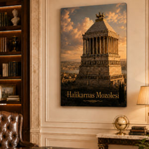 Dünyanın Beşinci Harikası Halikarnas Mozolesi Kanvas Tablo – Sanatsal Dekoratif Duvar Tablosu